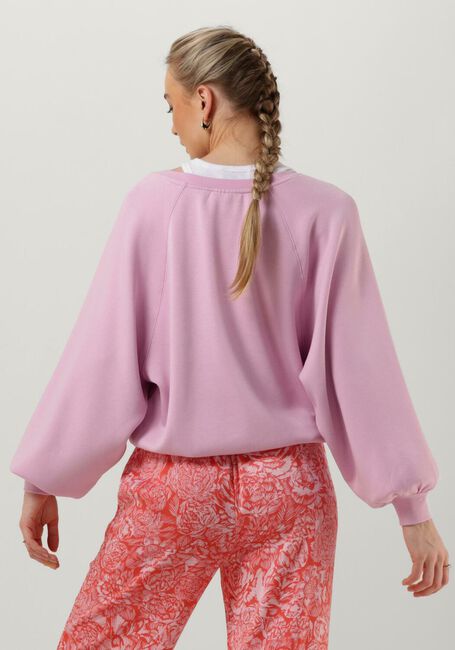 Hell-Pink MSCH COPENHAGEN Pullover NELINA IMA Q RAGLAN V NECK SWEATSHIRT - large