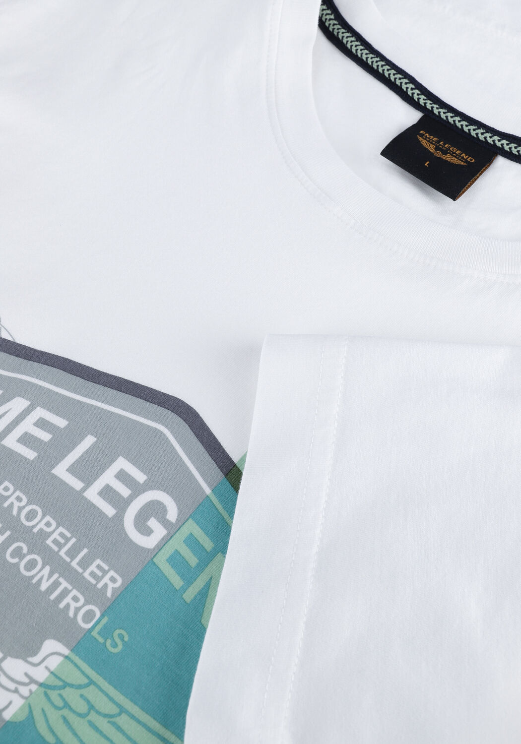 Wei&szlig;e PME LEGEND T-shirt SHORT SLEEVE R-NECK SINGLE JERSEY - large