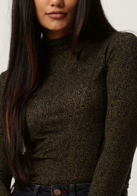 Dunkelgrün SCOTCH & SODA Tops & T-shirts ALL OVER PRINTED MOCKNECK LONG SLEEVED SHIRT - large