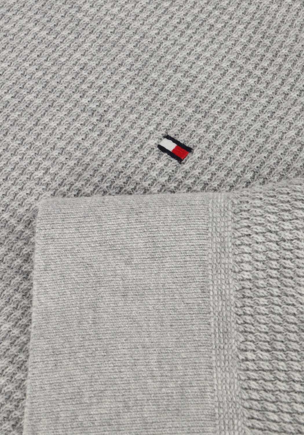 Graue TOMMY HILFIGER Pullover REFINED STRUCTURE CR - large