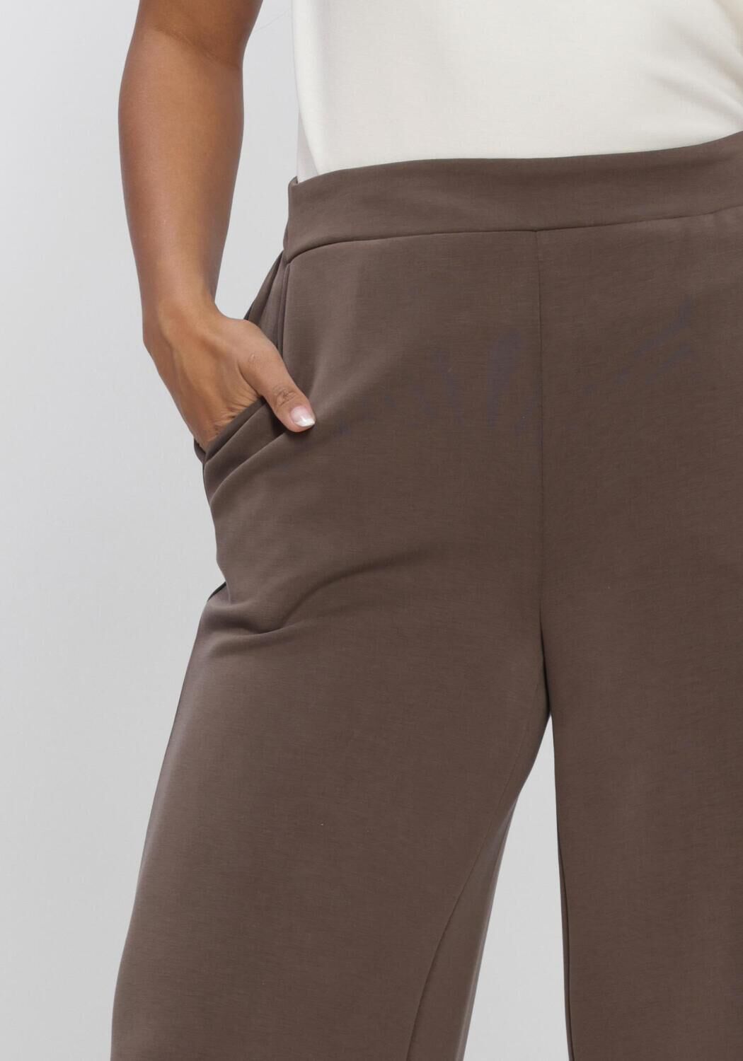 Braune MY ESSENTIAL WARDROBE Weite Hose MWHELLE WIDE PANT - large