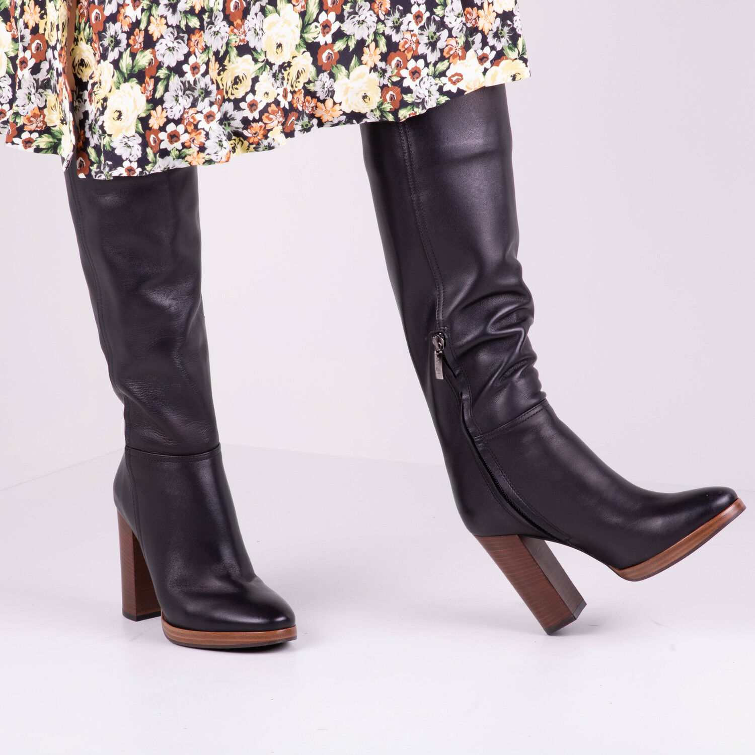 Schwarze NOTRE-V Hohe Stiefel ELISA2 - large