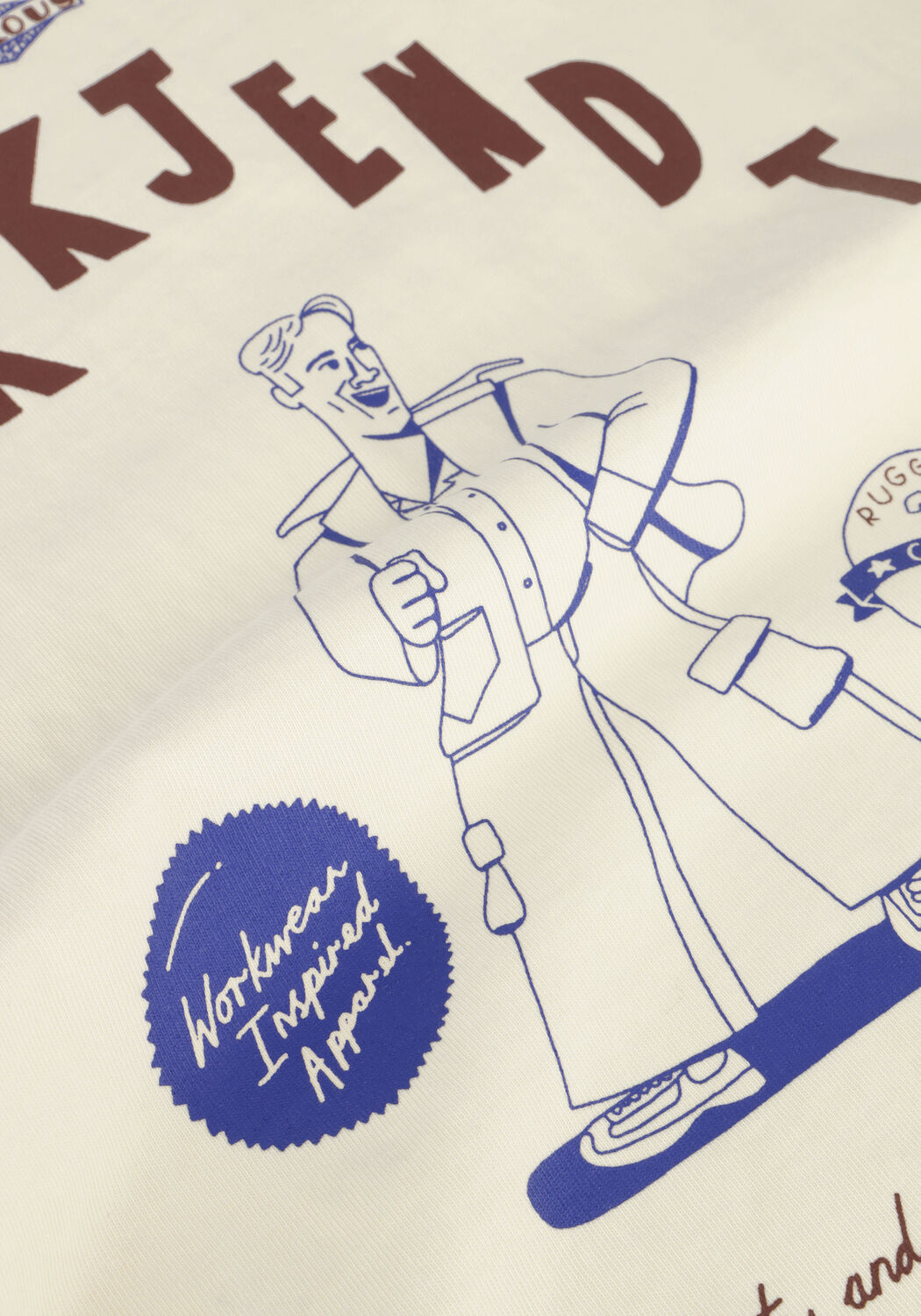 Creme ANERKJENDT T-shirt AKKIKKI GO OUTSIDE MORE SS TEE - large