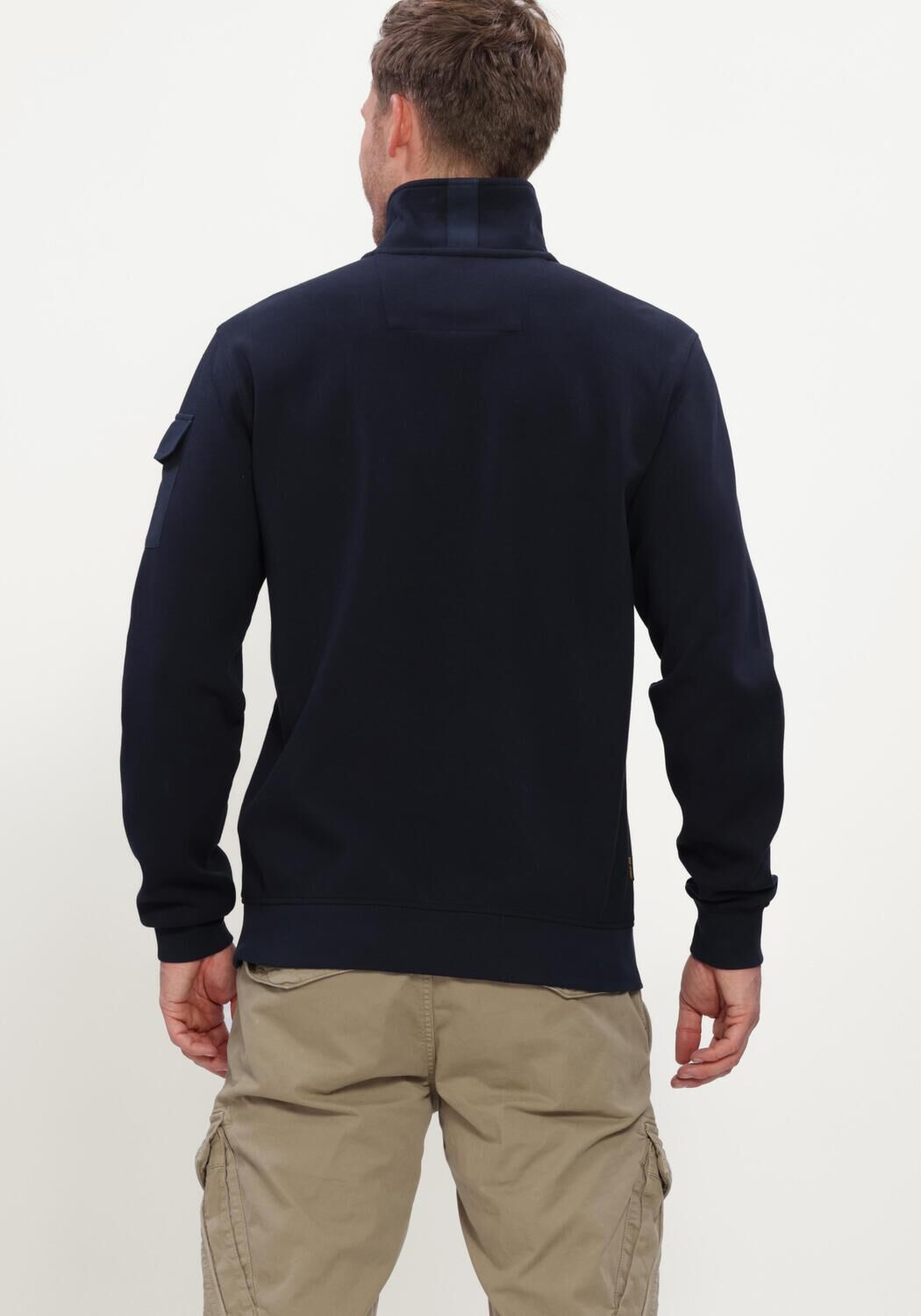 Dunkelblau PME LEGEND Pullover HALF ZIP COLLAR INTERLOCK JERSEY - large