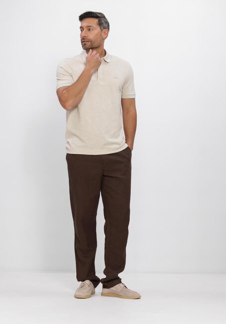 Beige LACOSTE Polo-Shirt REGULAR FIT COTTON BLEND POLO SHIRT - large