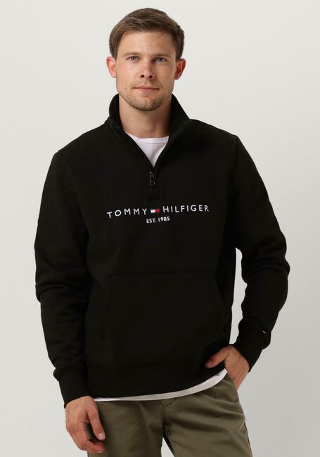 Schwarze TOMMY HILFIGER Sweatshirt TOMMY LOGO MOCKNECK - large