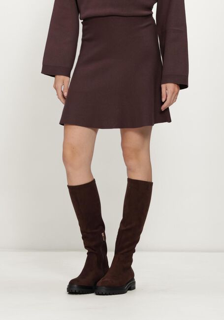 Braune OBJECT Minirock OBJREYNARD HW SHORT KNIT SKIRT - large