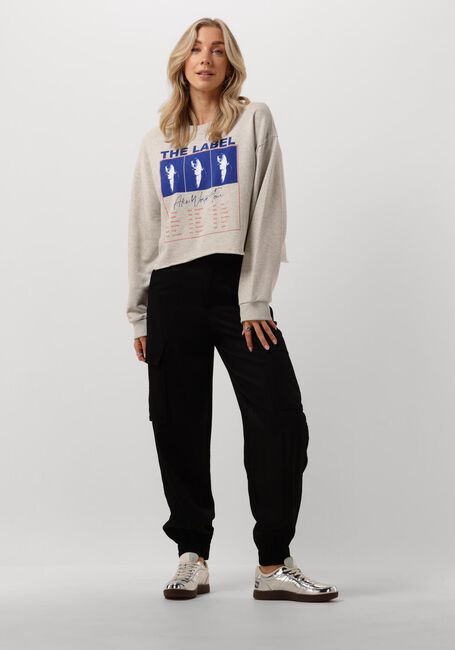 Graue ALIX THE LABEL Pullover & Cardigans LADIES KNITTED CROPPED WORLD TOUR SWEATER - large