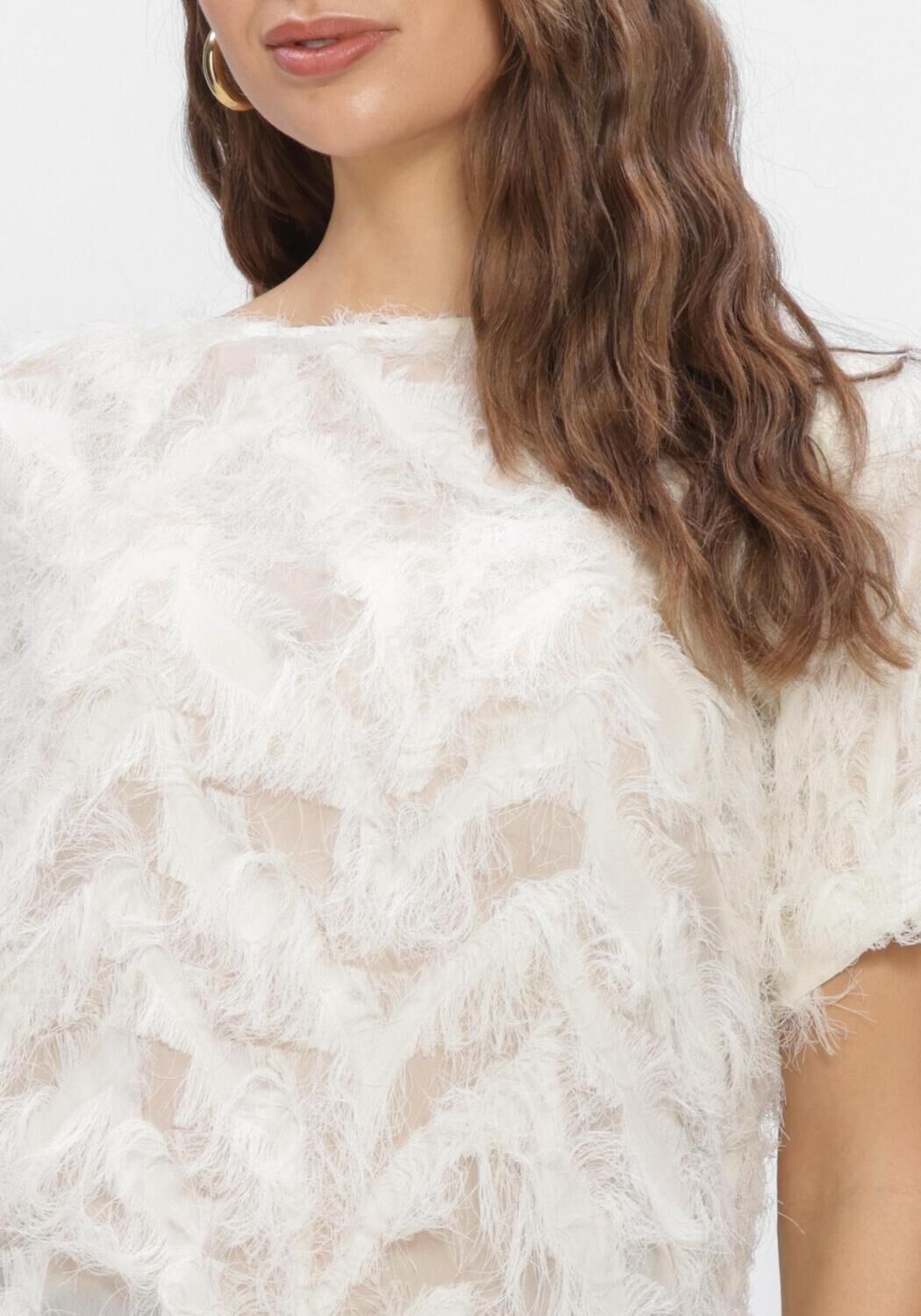 Nicht-gerade weiss SELECTED WOMEN Tops & T-shirts SLFMYLINE SS BOAT NECK TOP - large