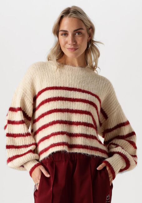 Bordeaux CO'COUTURE Pullover CORALIECC CROP STRIPE O-KNIT - large
