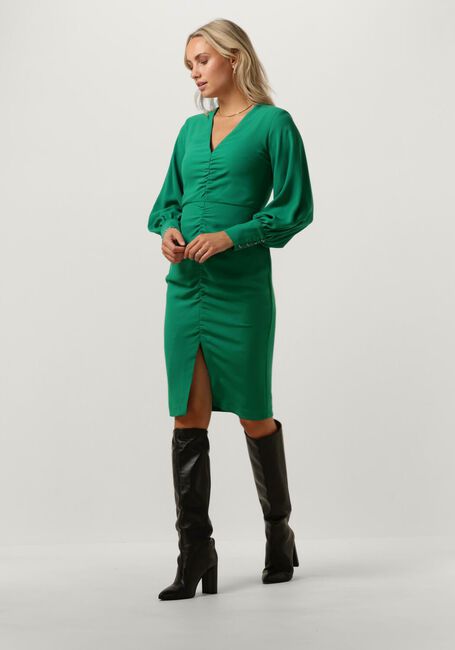 Grüne ACCESS Minikleid RUCHED DRESS WITH V NECKLINE - large