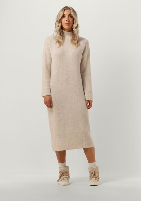 Beige SELECTED FEMME Midikleid SLFMALINE LS KNIT DRESSHIGH NECK - large