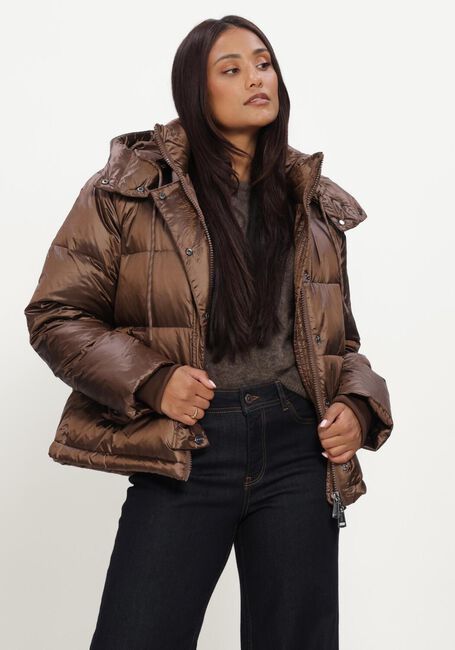Braune MOS MOSH Wattierte Jack MMJILLY METALLIC DOWN JACKET - large