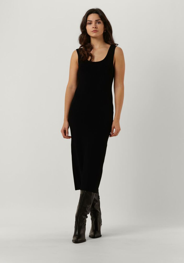 schwarze drykorn midikleid severe