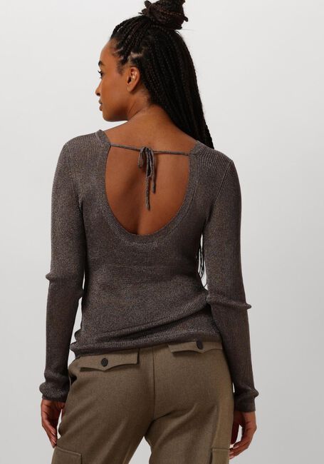 Graue GESTUZ T-shirt SILVIGZ DEEP BACK BLOUSE - large