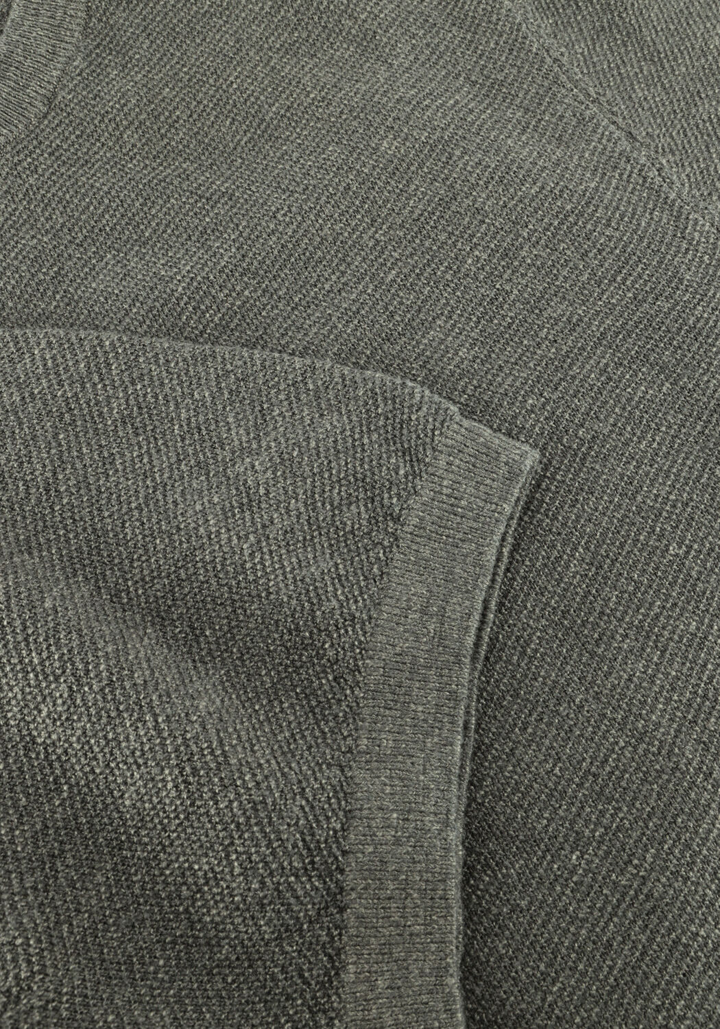 Dunkelgr&uuml;n PROFUOMO Polo-Shirt T-SHIRT CREW NECK COTTON LINEN - large