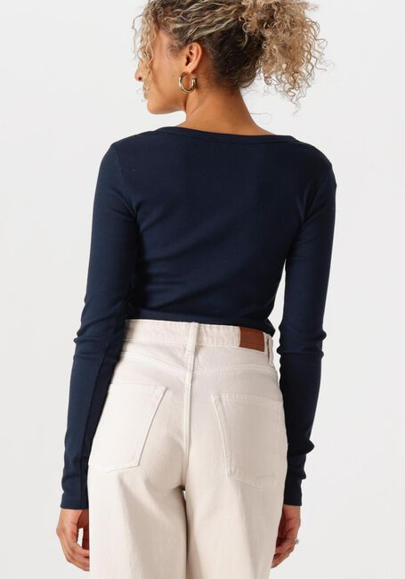 Dunkelblau TOMMY HILFIGER Top SLIM HENLEY GB SCOOP-NK LS - large