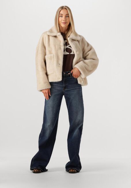Beige STUDIO AR Fake-Fur-Jack FAJE - large