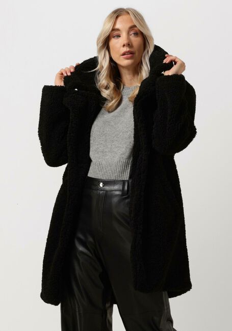 Schwarze NOTRE-V Teddy-Jacke TEDDY COAT SHORT - large