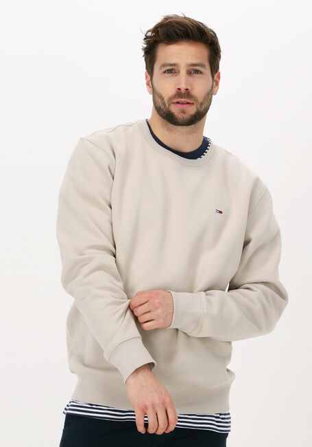 Beige TOMMY JEANS Sweatshirt TJM REGULAR FLEECE C NECK - large