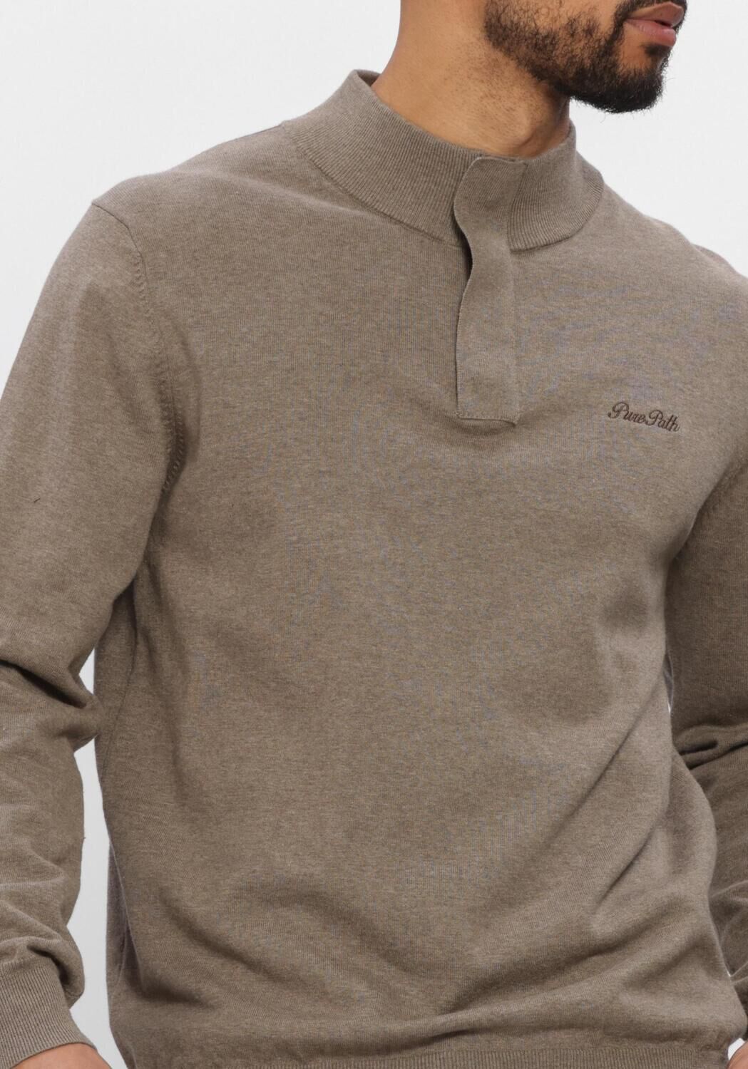 Taupe PURE PATH Pullover LIGHT WEIGHT HIDDEN HALF-ZIP - large