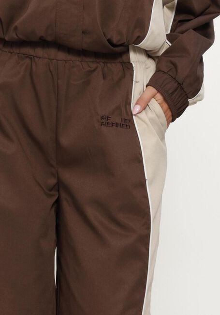 Braune REFINED DEPARTMENT Weite Hose LADIES WOVEN SPORTY WIDE LEG PANTS BLAKIE - large