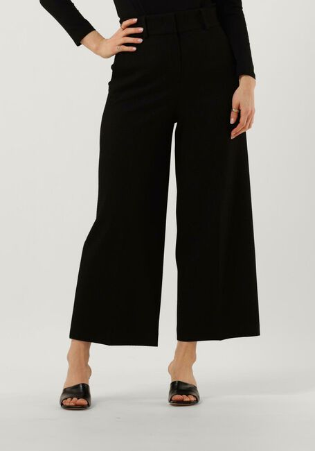 Schwarze VANILIA Hose WAFEL WIDE LEG - large