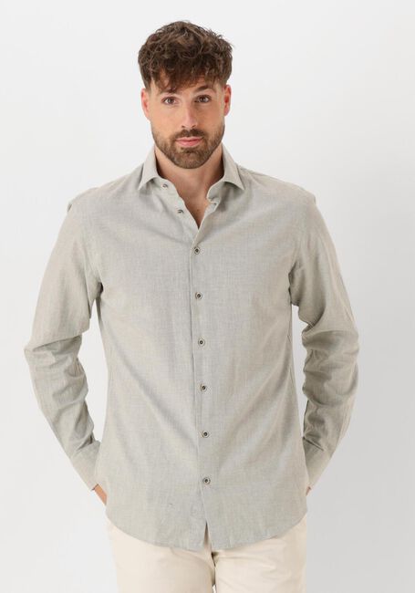 Graue PROFUOMO Klassisches Oberhemd SHIRT X-CUTAWAY SC SF COTTON LINEN - large