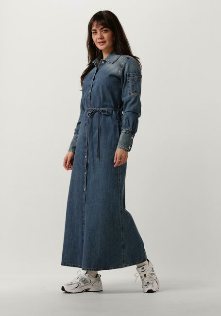 Blaue VANILIA Midikleid DENIM MIDI DRESS - large