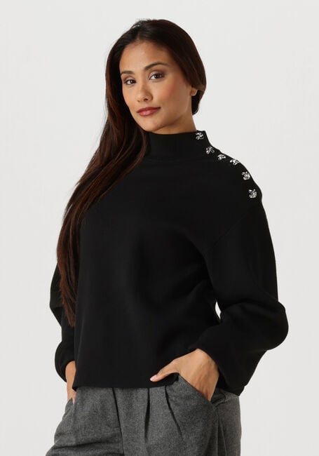 Schwarze Y.A.S. Pullover YASHAMA LS PEARL KNIT PULLOVER - large