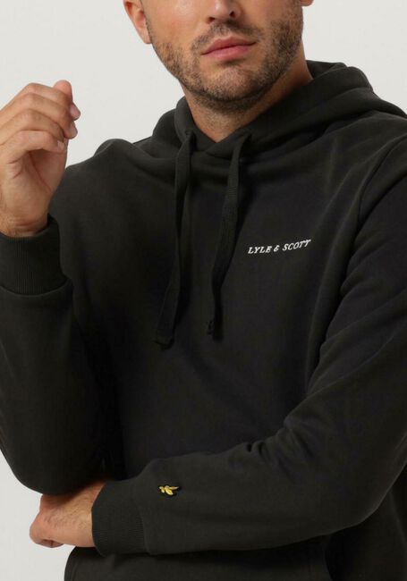 Graue LYLE & SCOTT Sweatshirt EMBROIDERED HOODIE - large