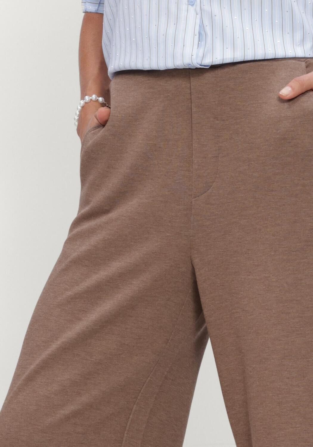Braune INWEAR Weite Hose GINCETTEIW MELANGE PANTS - large