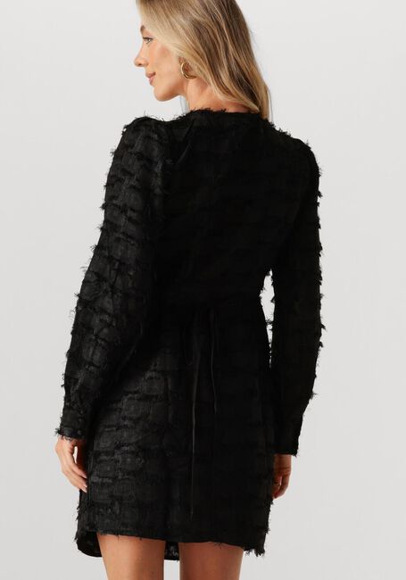 Schwarze OBJECT Minikleid OBJDARIA L/S RE SHORT WRAP DRESSDA - large