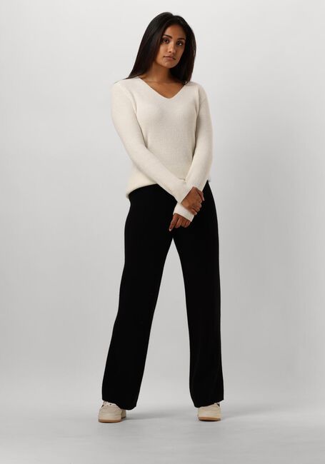 Ecru RESORT FINEST Pullover V-NECK RIB KNIT - large