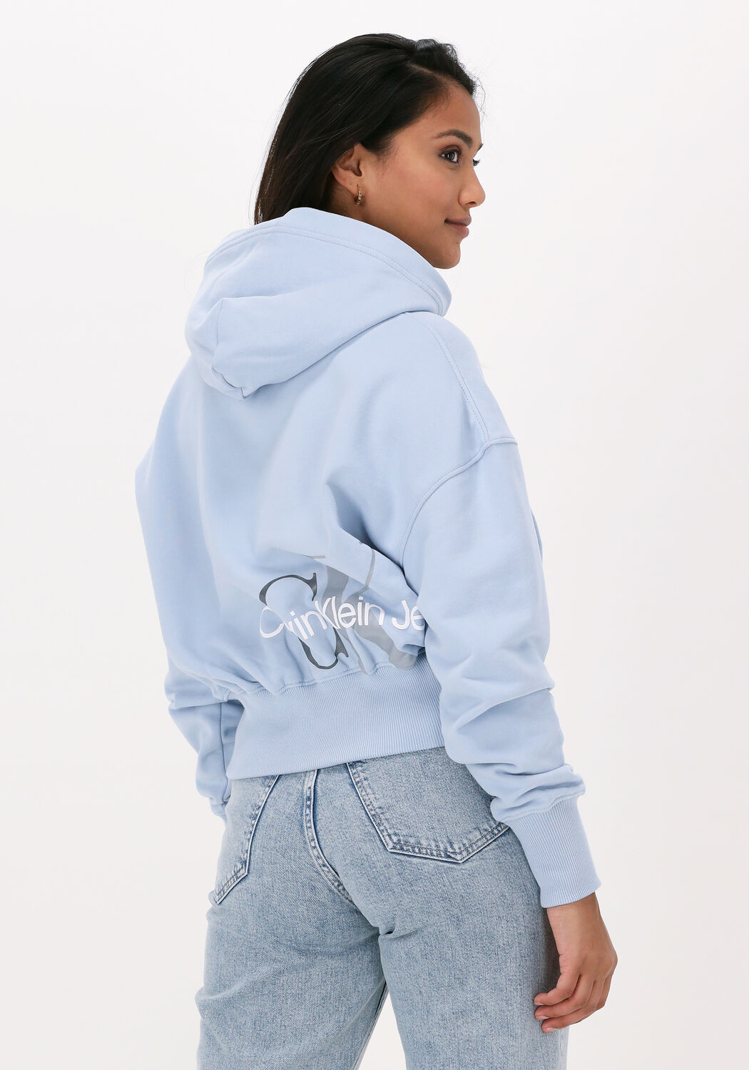 Hellblau CALVIN KLEIN Sweatshirt BACK TWO TONE MONOGRAM HOODIE Omoda