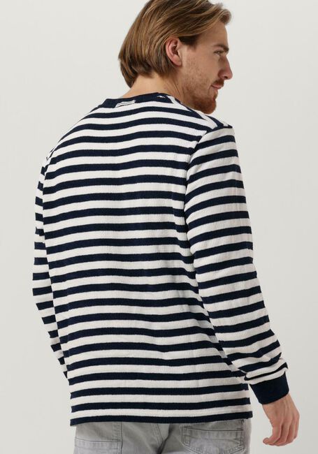 Dunkelblau SCOTCH & SODA Pullover TEXTURED STRIPE SWEATSHIRT - large