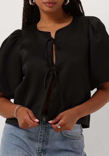 Schwarze NEO NOIR Blusen ASKA DULL SATIN BLOUSE - large
