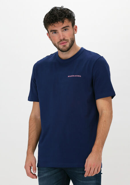 Dunkelblau SCOTCH & SODA T-shirt REGULAR-FIT T-SHIRT IN ORGANIC - large