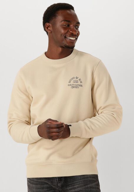 Beige BUTCHER OF BLUE Sweatshirt ARMY FRAT CREW - large