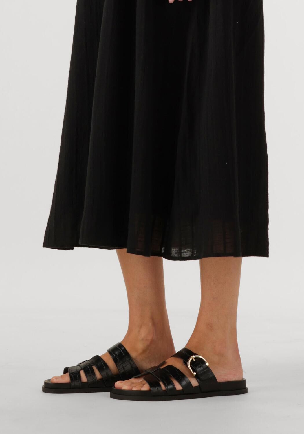 Schwarze NOTRE-V Pantolette 227105 - large