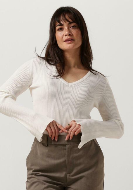 Ecru MSCH COPENHAGEN Pullover MSCHVENDELA RACHELLE V PULLOVER - large