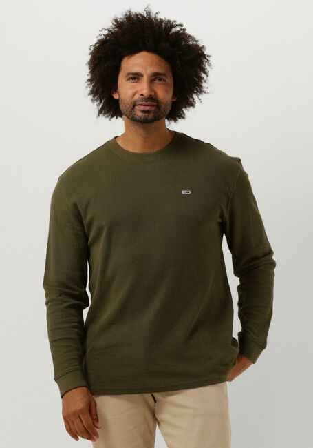 Grüne TOMMY JEANS T-shirt TJM CLASSIC WAFFLE TEE - large
