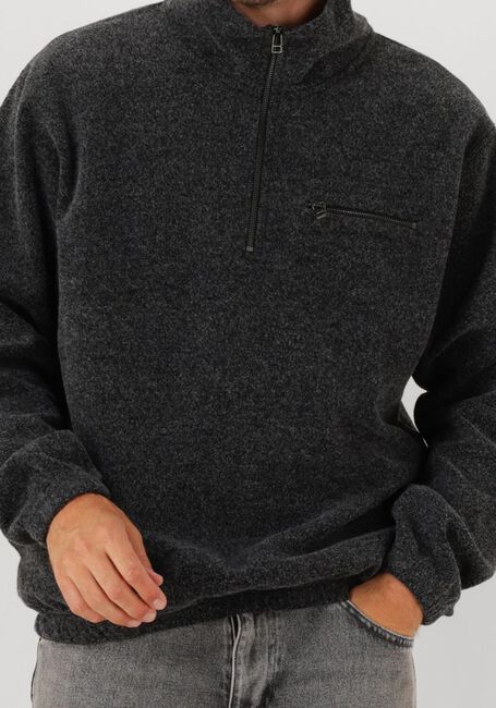 Graue FORÉT Sweatshirt ELM HALF ZIP SWEATSHIRT - large