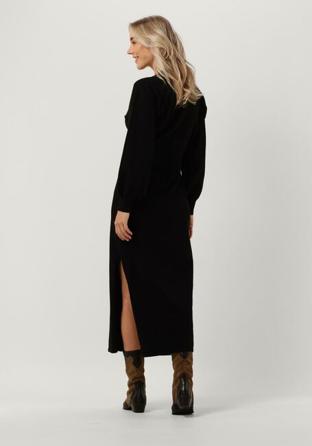 Schwarze ANOTHER LABEL Midikleid ELAINE DRESS L/S - large