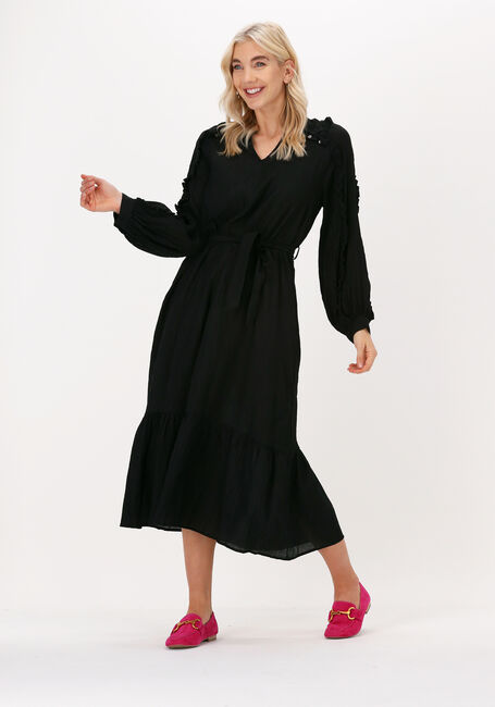 Schwarze CO'COUTURE Midikleid PETRA FRILL DRESS - large