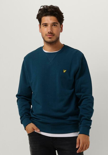 Blaue LYLE & SCOTT Pullover CREW NECK SWEATSHIRT - large