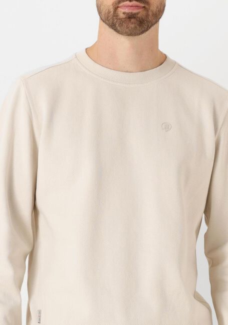 Ecru CAST IRON Pullover LONG SLEEVE R-NECK REGULAR FIT TWILL - large