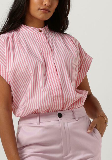Hell-Pink SCOTCH & SODA Bluse EXTENDED SHOULDER ROLL SLEEVE SHIRT - large
