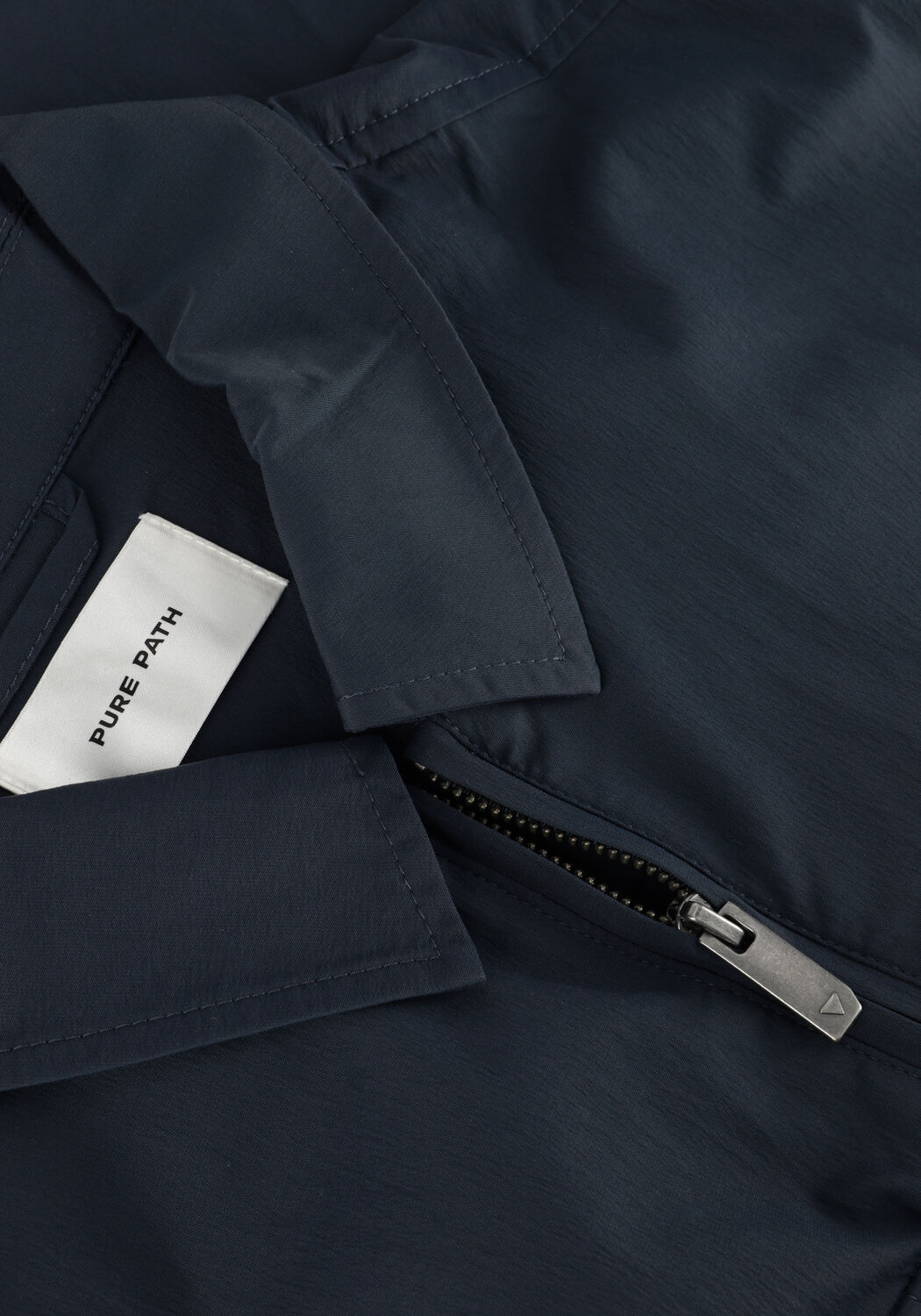 Dunkelblau PURE PATH Overshirt SHIRT WITH FRONT ZIPPER AND CHEST POCKETS - large