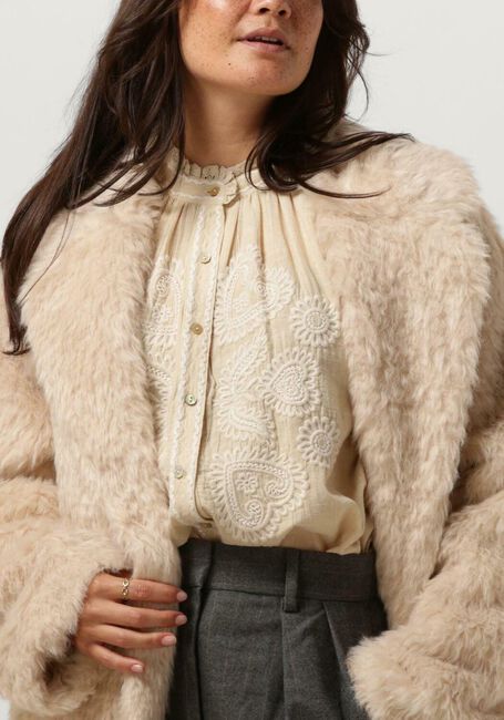 Creme STAND STUDIO Fake-Fur-Jack NICOLE COAT - large